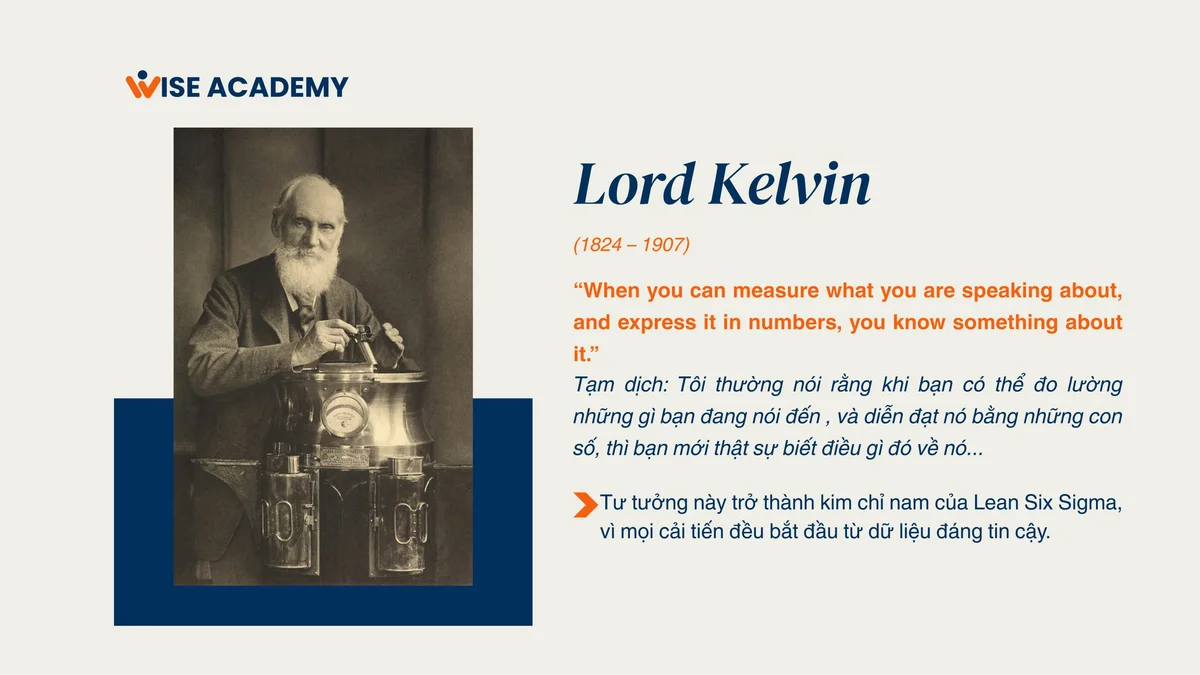 Lord Kelvin với triết lý "Không thể quản lý cái gì không đo lường"