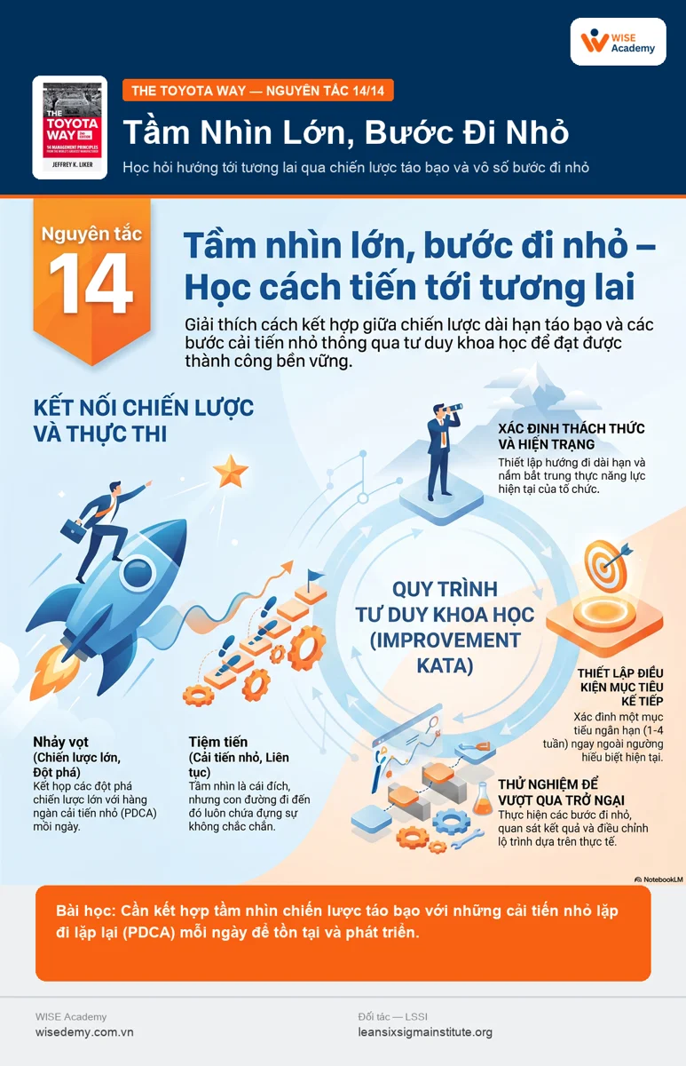 The Toyota Way (14/15): Học hỏi con đường hướng tới tương lai thông qua chiến lược táo bạo, những bước...